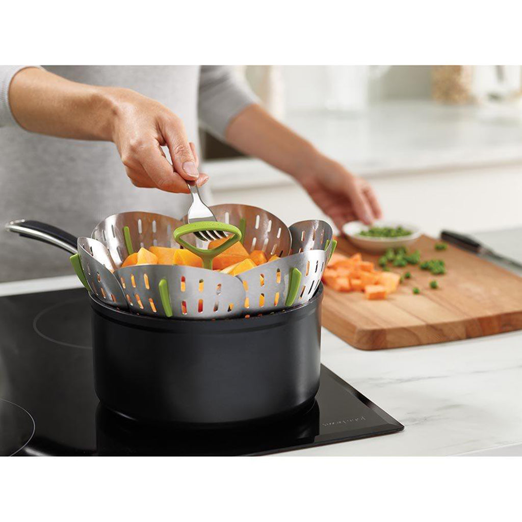 Joseph Joseph Bloom Steel Folding Steamer Basket