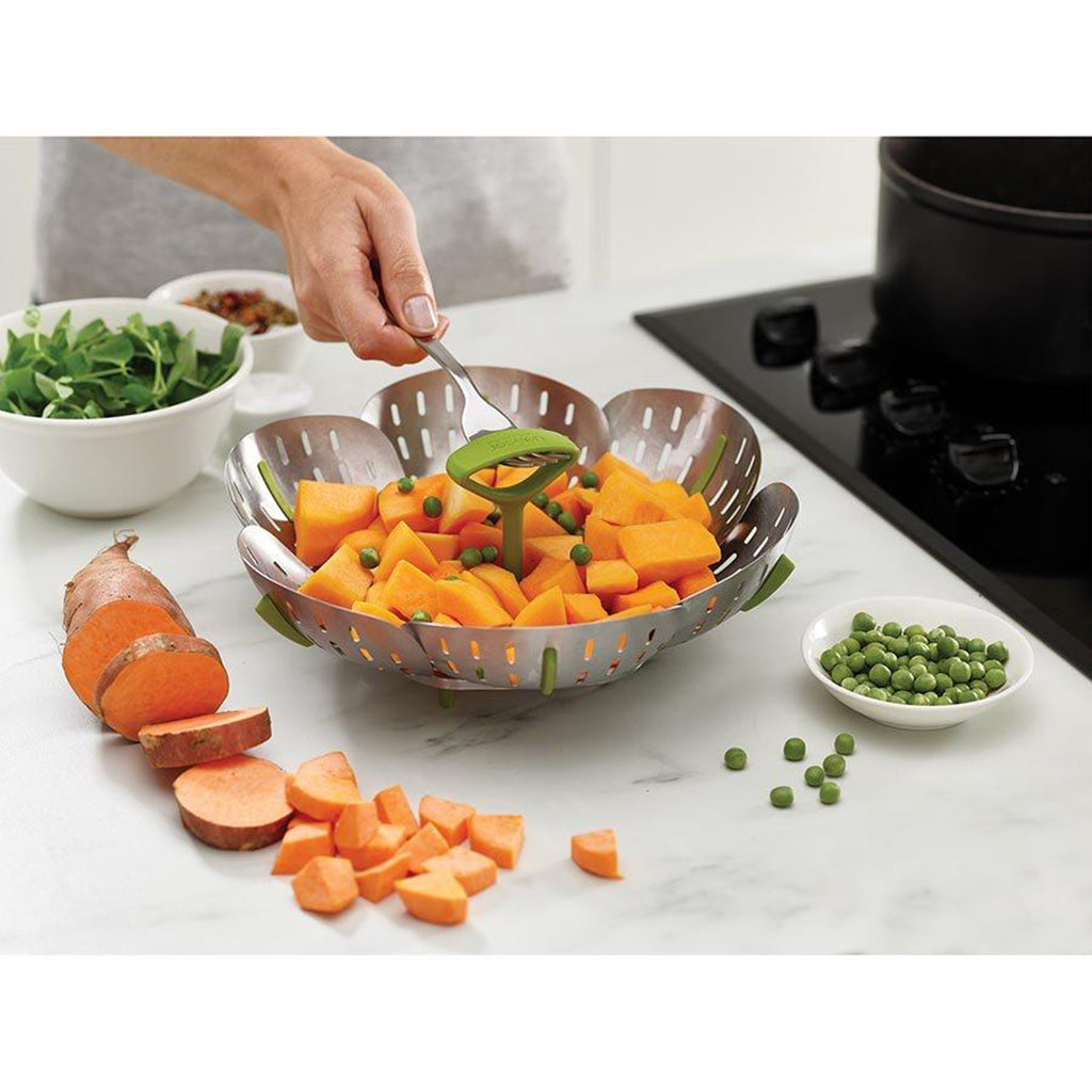 Joseph Joseph Bloom Steel Folding Steamer Basket