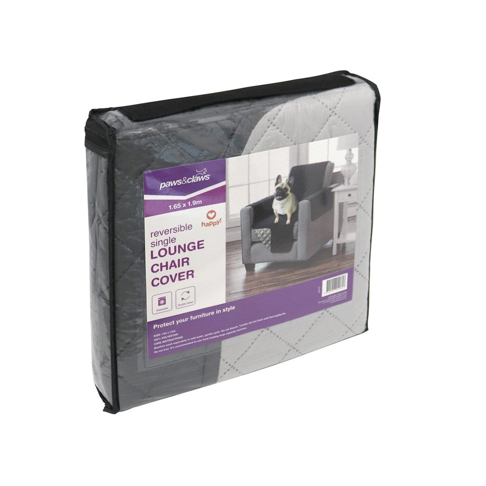 Paws & Claws Reversible Single Lounge Chair Cover - 1.65 x 1.9cm