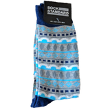 Sock Standard - Grey/Blue Pattern