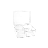 Boxsweden Crystal Hinged 4 Compartment Container