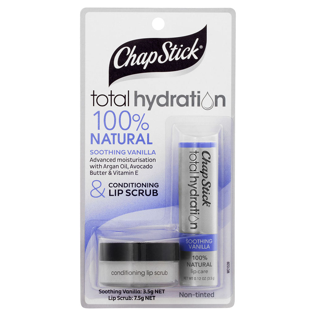Chapstick Total Hydration Soothing Vanilla Lip Balm + Scrub