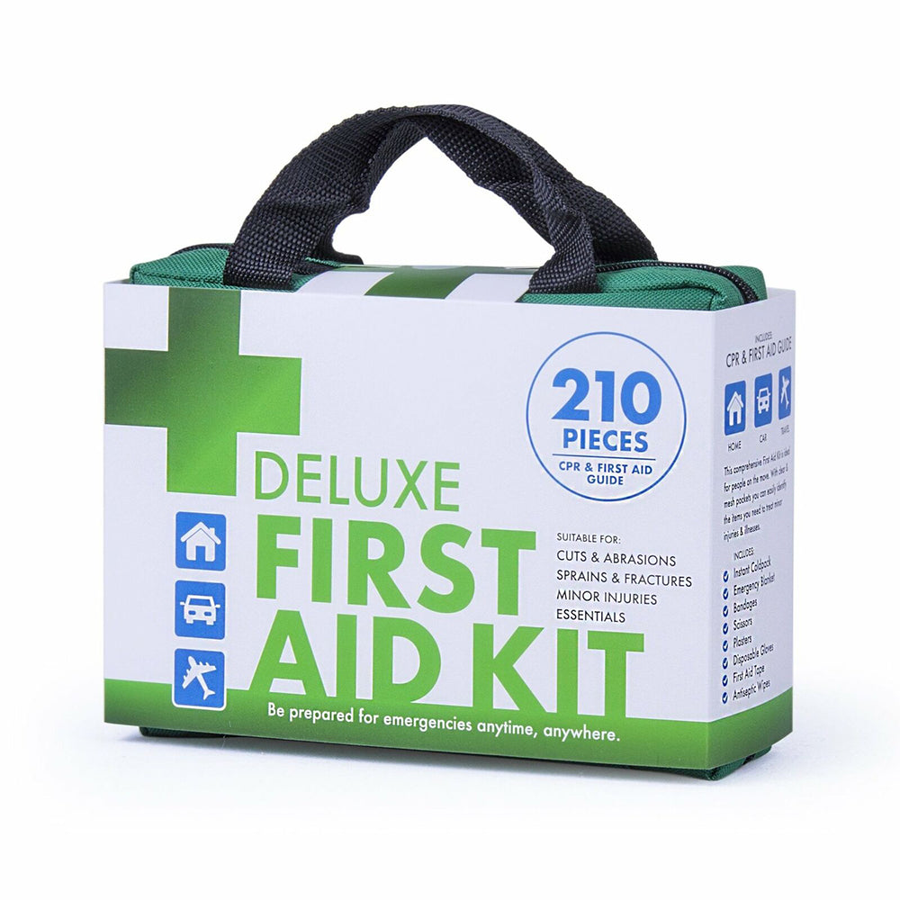 12 Pack x Deluxe First Aid Kit (210 Pieces)