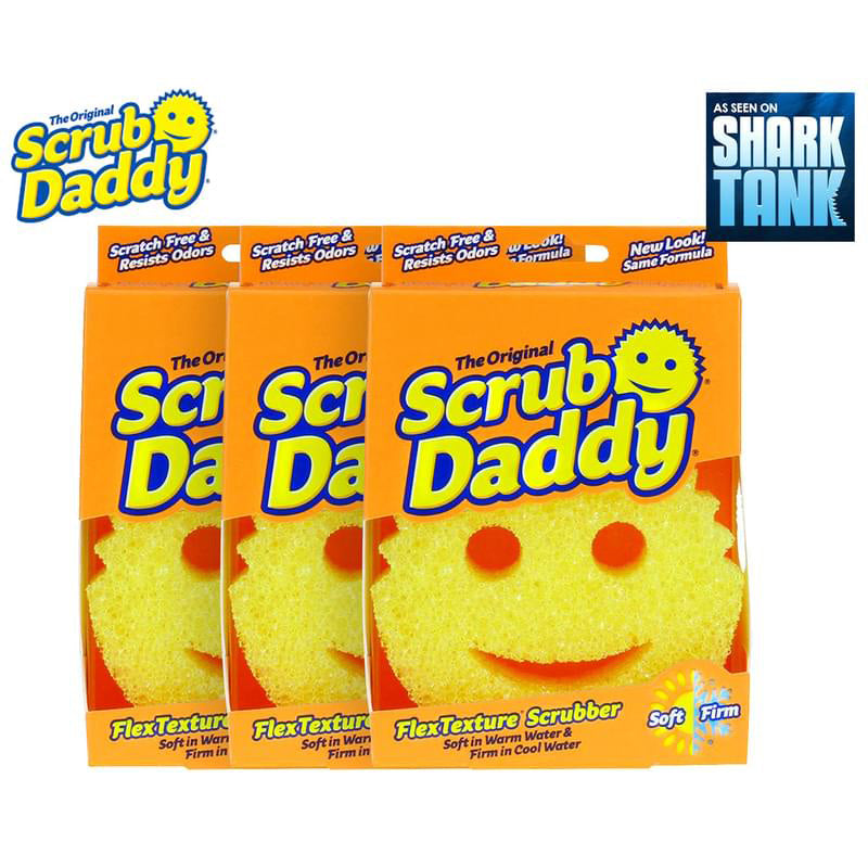 3 x Scrub Daddy Scrubber Original - Yellow