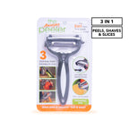 The Amazing Peeler Razor Sharp Versatile Blade Ergonomic Handle - Grey