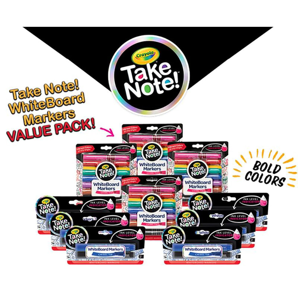 Crayola Take Note Whiteboard Markers Value Pack 60pk