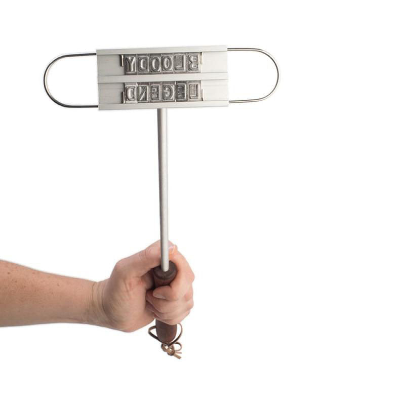 BBQ Branding Iron - Stainless Steel/Natural