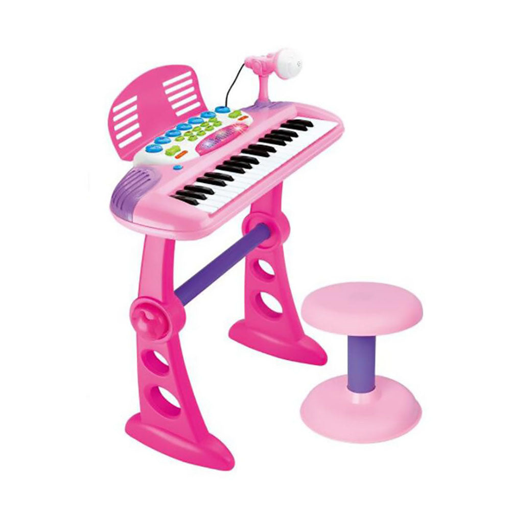 Electronic Keyboard with Stool and Mic
