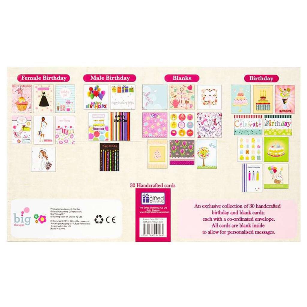 Handcrafted Occasional Cards 30pk