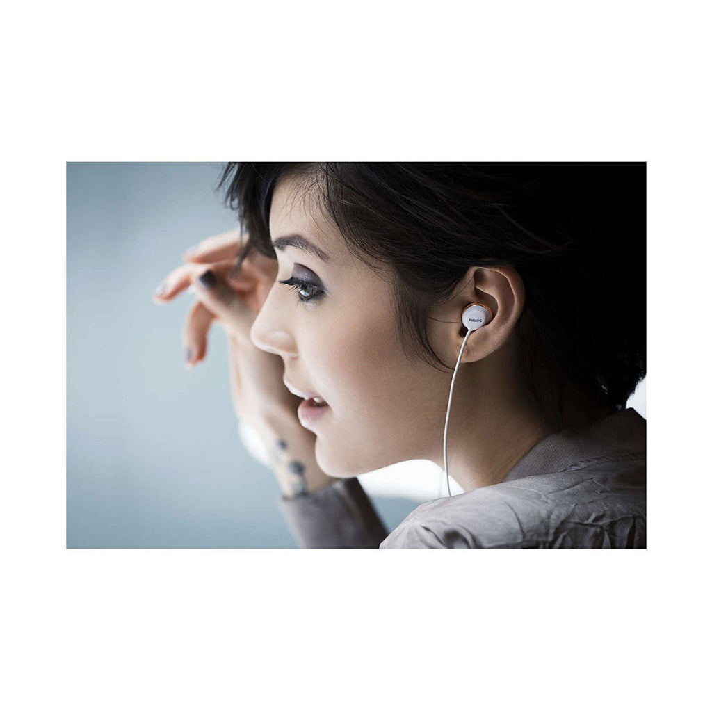 Philips SHE4205WT Flite Hyprlite Headphones/Headset w Mic