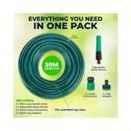 Garden Greens 5 Piece 30 Metre Garden Hose & Connectors All Essentials Set