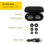 Jabra Elite 75T Truly Wireless Headphones - Titanium Black