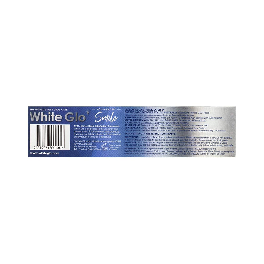 White Glo Instant White Toothpaste with Bonus Brush - 150g