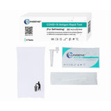 Clungene COVID-19 Rapid Antigen Nasal Swab Self Test 5pk + Black Disposable Face Masks 50pk