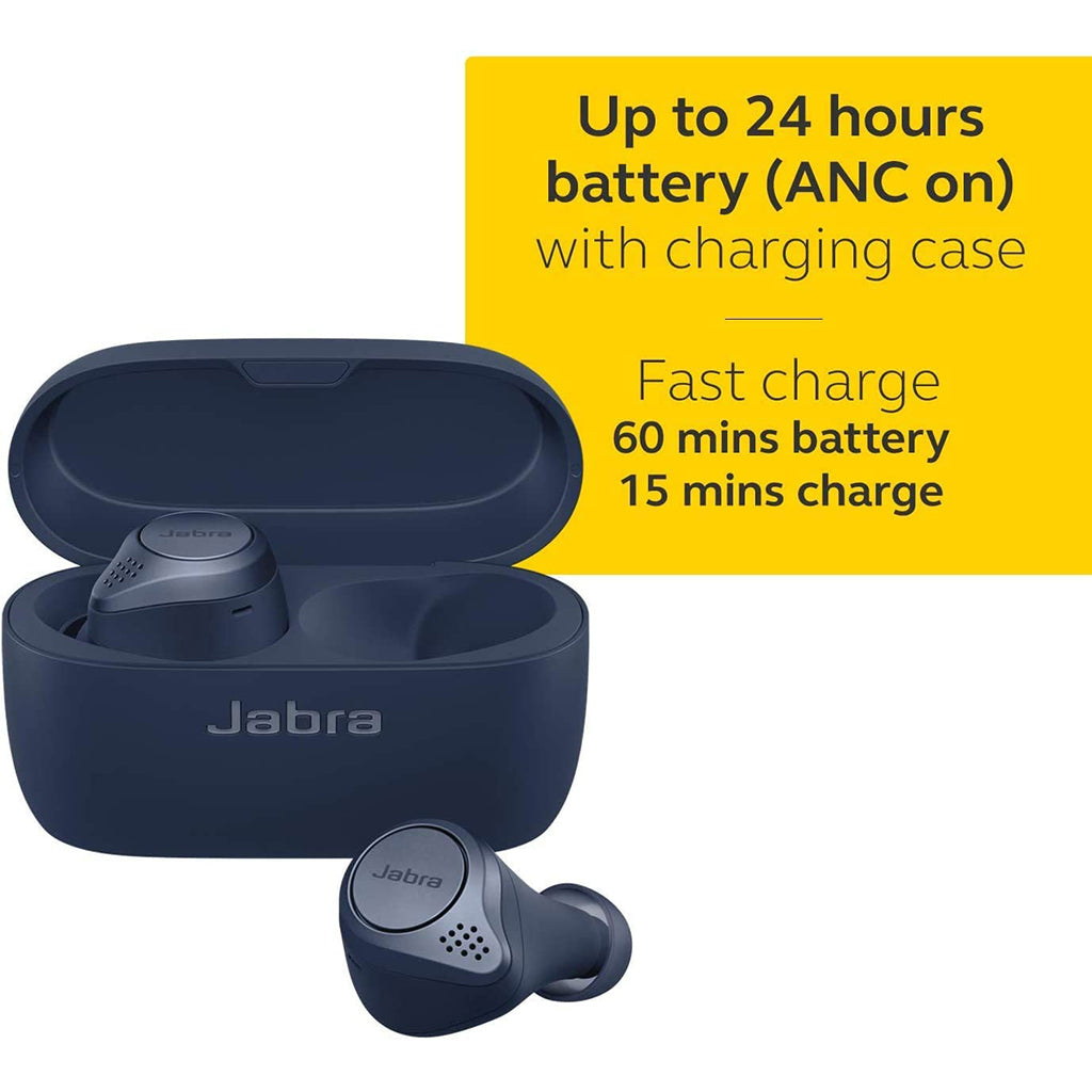 Jabra Elite Active 75t Wireless Earbuds with ANC - Navy