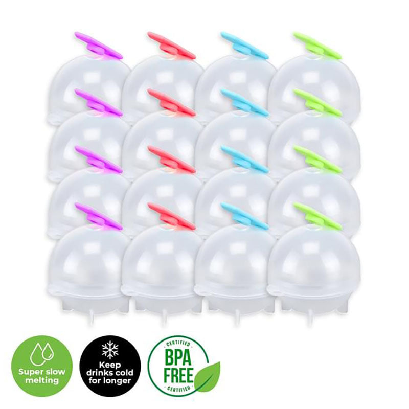 4 x Home Master Sphere Ice Ball Moulds - 5cm - 4 Pack
