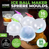 4 x Home Master Sphere Ice Ball Moulds - 5cm - 4 Pack