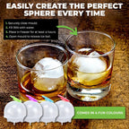 4 x Home Master Sphere Ice Ball Moulds - 5cm - 4 Pack