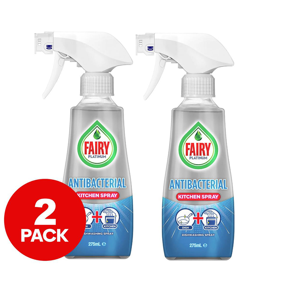 2 Pack x Fairy Antibacterial Kitchen & Dishwashing Spray 275mL