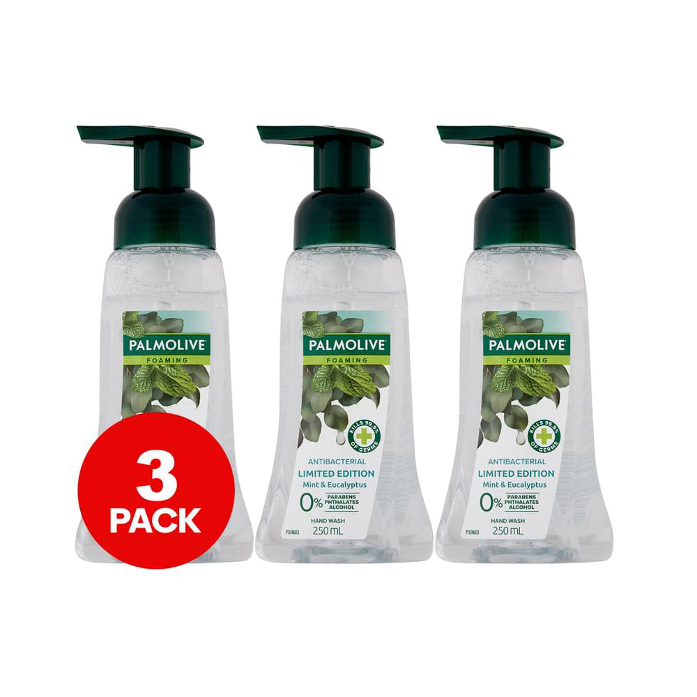 3 Pack x Palmolive Antibacterial Foaming Hand Wash Mint & Eucalyptus 250mL