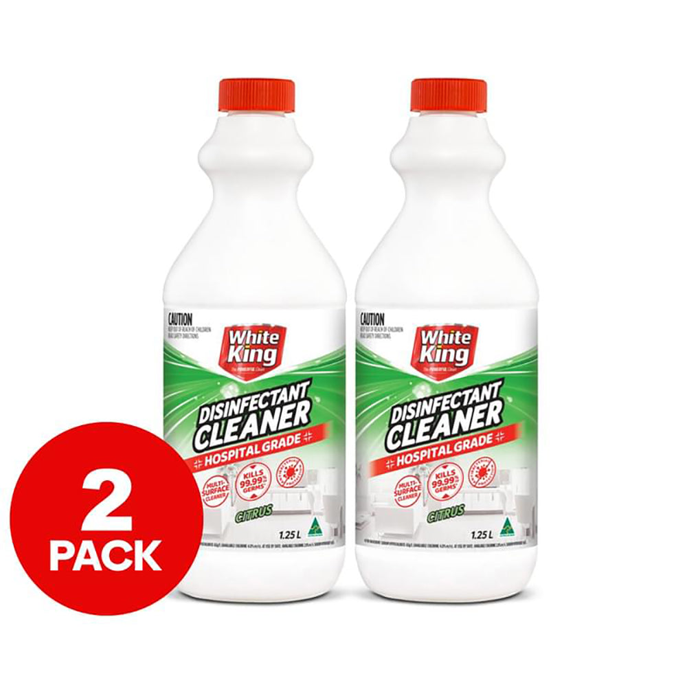 2 Pack x White King Disinfectant Cleaner Citrus 1.25L