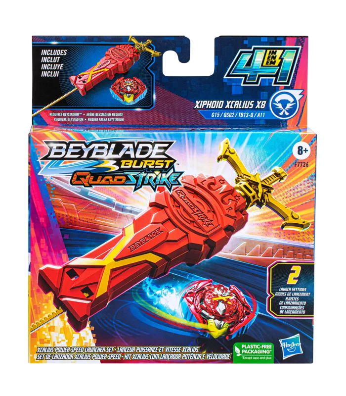 Beyblade Burst QuadStrike Xcalius Power Speed Launcher Pack