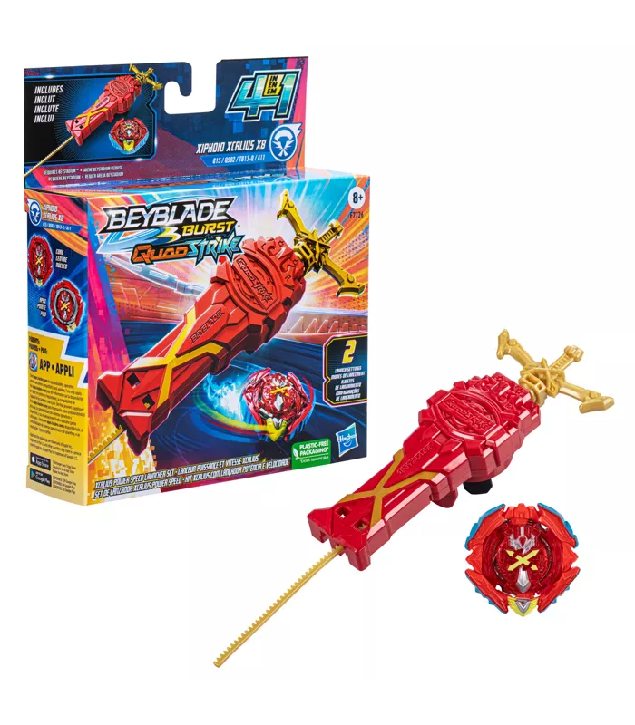 Beyblade Burst QuadStrike Xcalius Power Speed Launcher Pack
