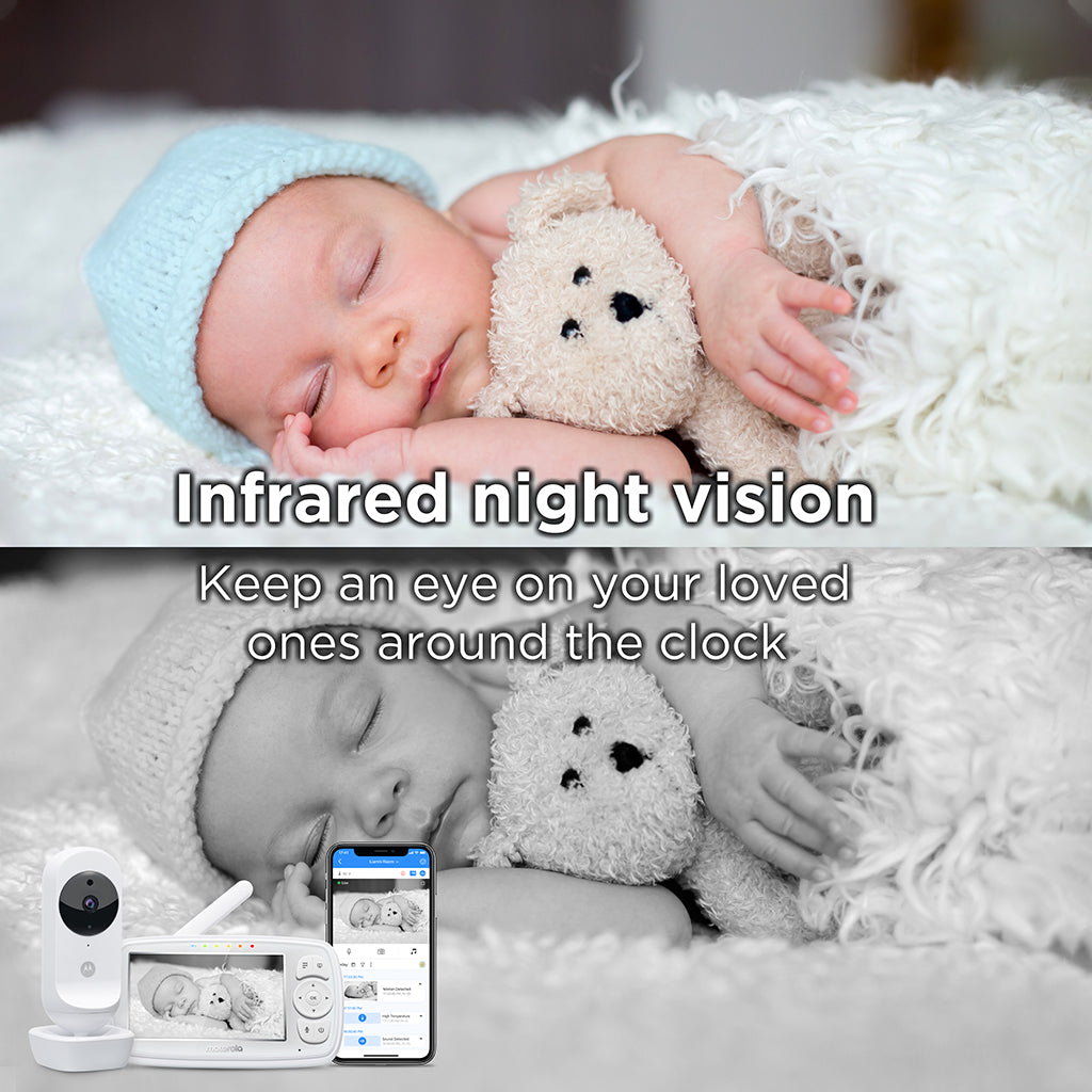 Motorola Ease44CONNECT Wi-Fi Video Baby Monitor with 4.3" HD Color Screen