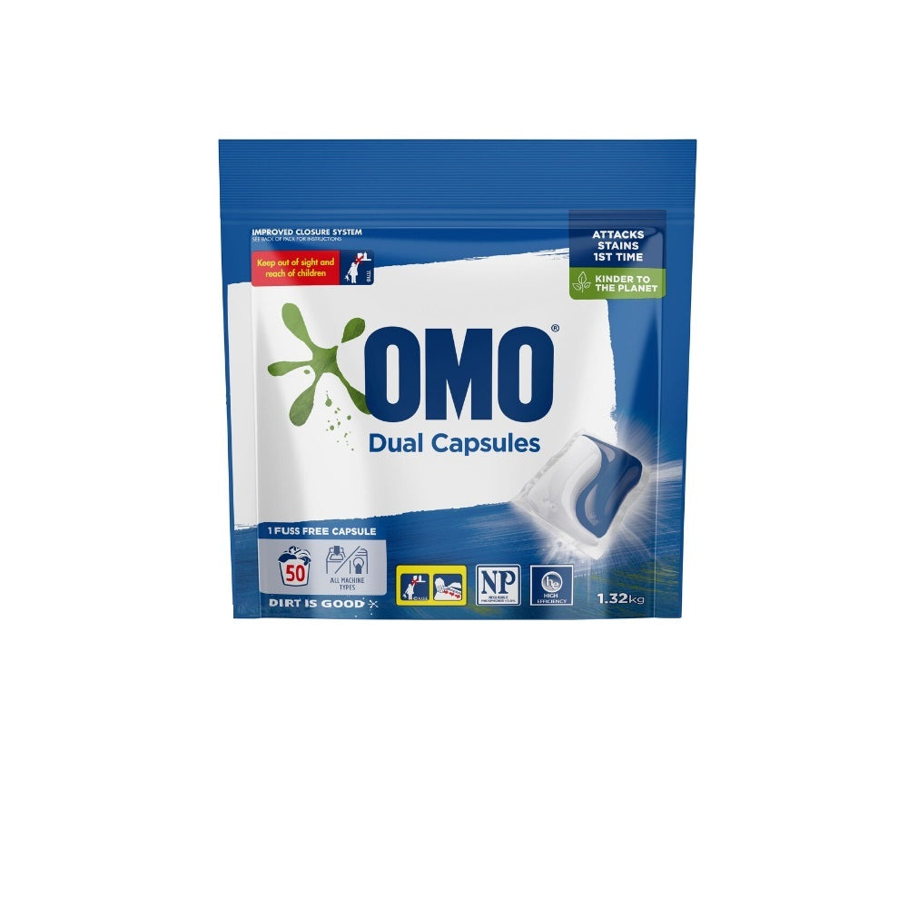 OMO Laundry Dual Capsules Front & Top Loader - 50pk