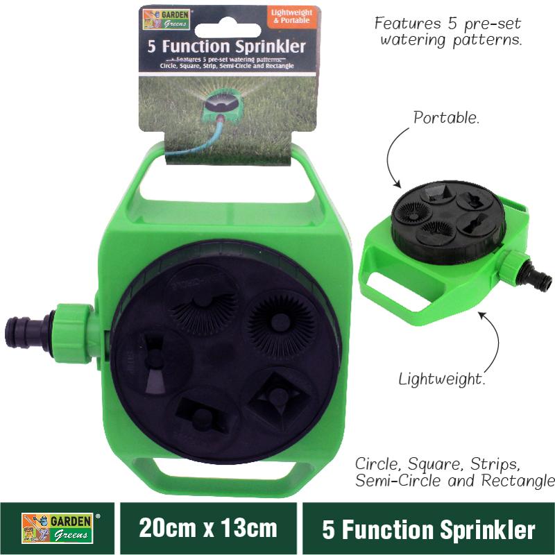 Garden Greens Water Sprinkler Connector 5 Pattern Spray