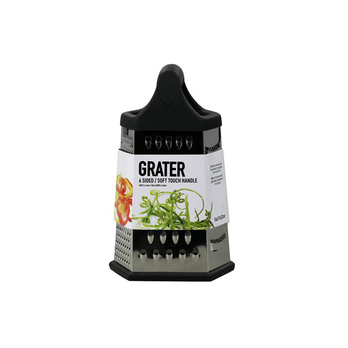6-Sided Box Grater With Handle - Large