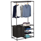 Boxsweden 4-Shelf Wardrobe Organiser with Laundry Bag