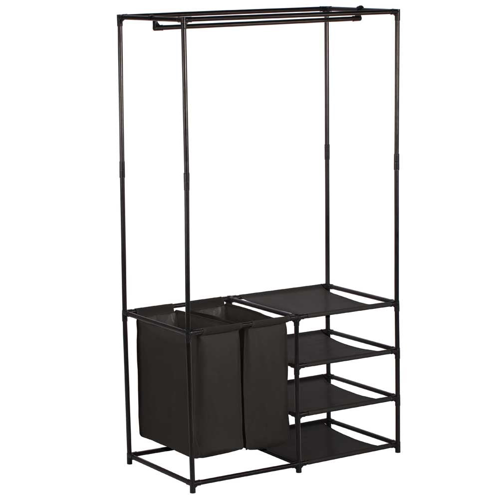 Boxsweden 4-Shelf Wardrobe Organiser with Laundry Bag