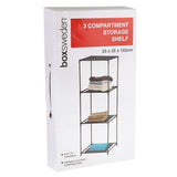 Boxsweden 3-Compartment Storage Shelf - 35x35x102cm