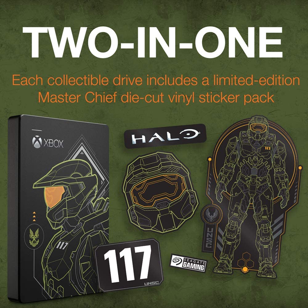 Seagate Game Drive for Xbox Halo Master Chief Edition 2TB External Hard Drive Portable HDD