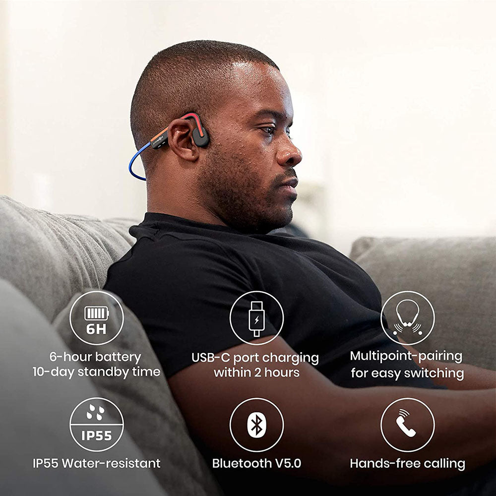 Shokz OpenMove Wireless Bone Conduction Headphones - Blue