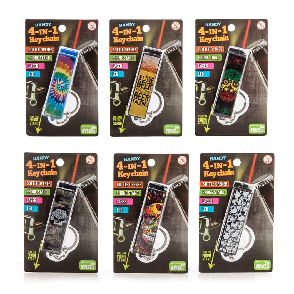 4-in-1 Multi-Tool Keychain - Assorted