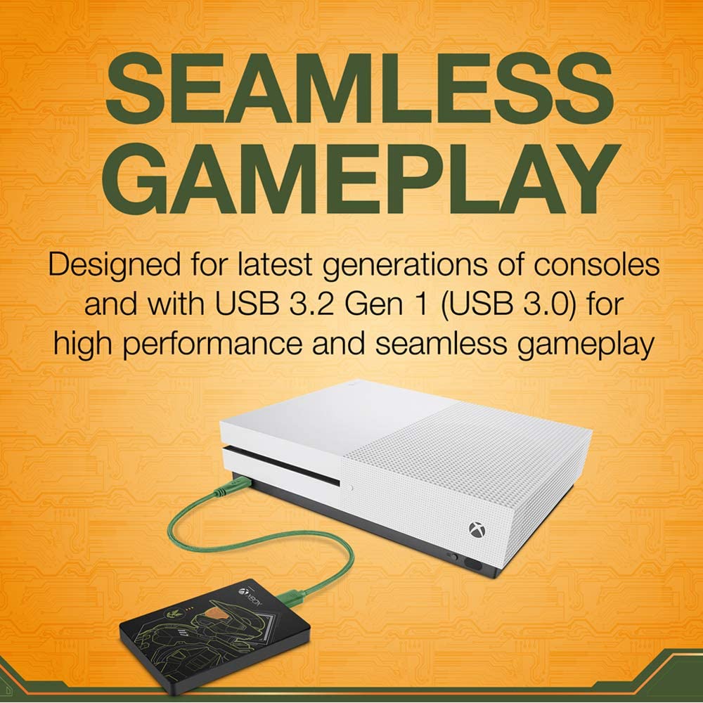 Seagate Game Drive for Xbox Halo Master Chief Edition 2TB External Hard Drive Portable HDD