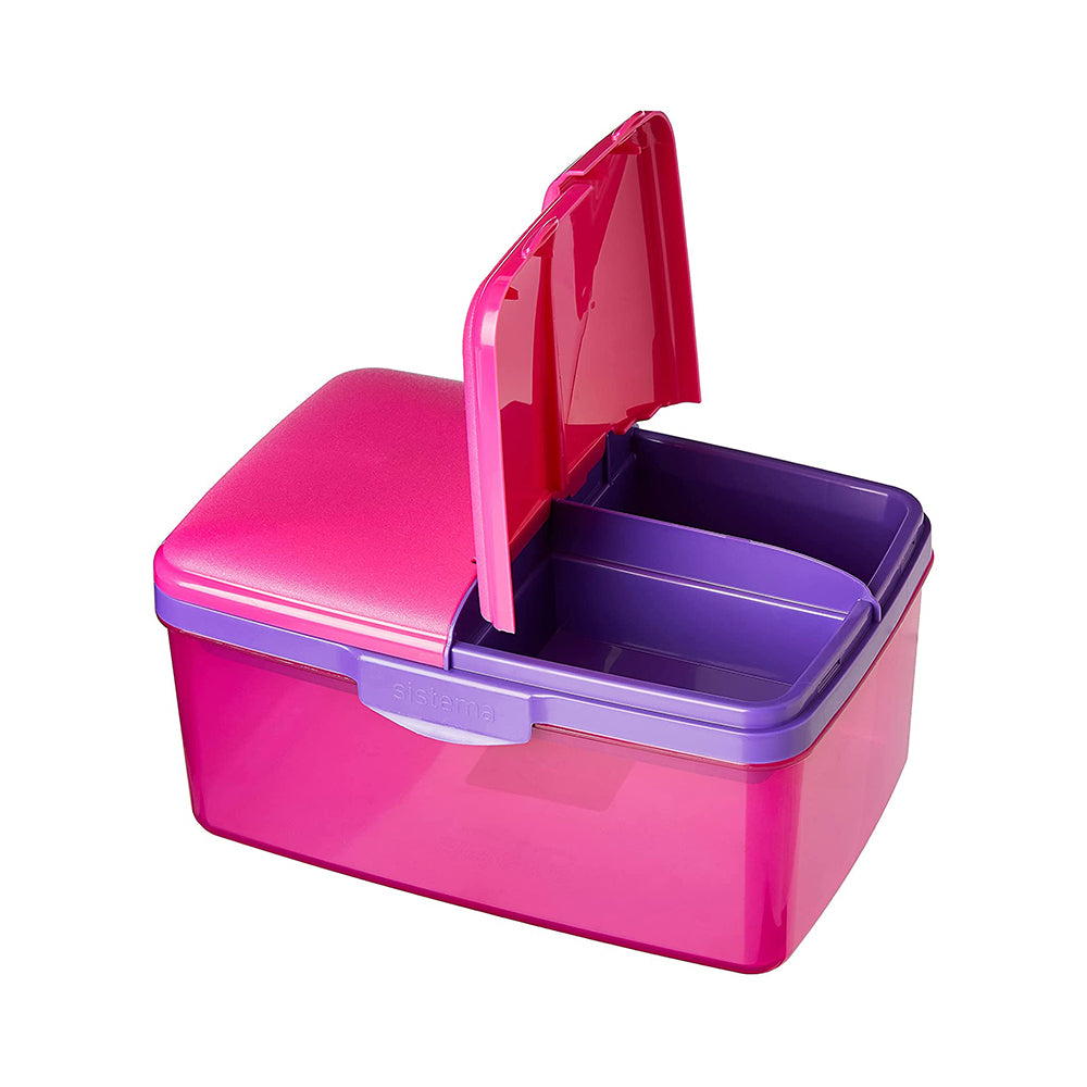 Sistema Quaddie Coloured Lunch Box - 2L