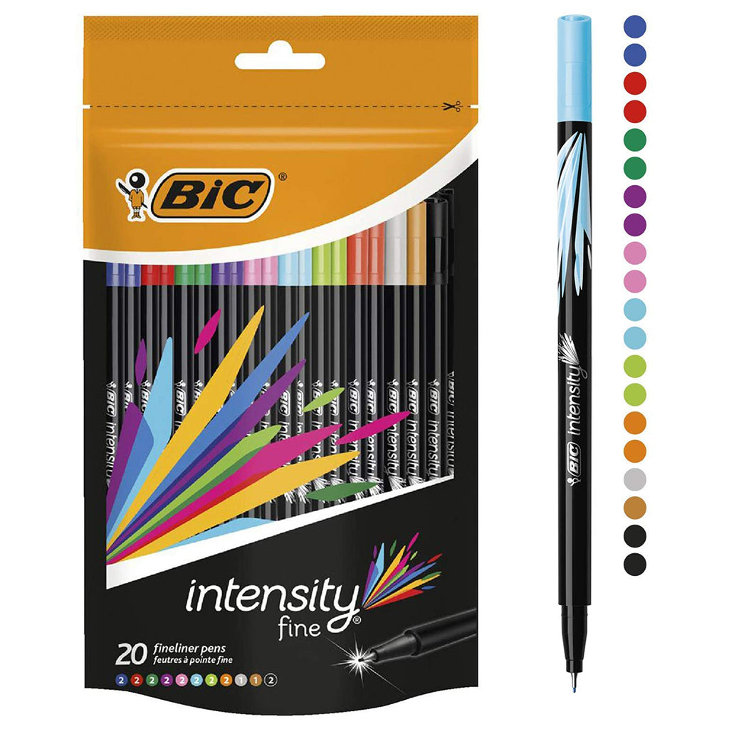 2 Pack x Bic Intensity Fineliners Assorted 20pc