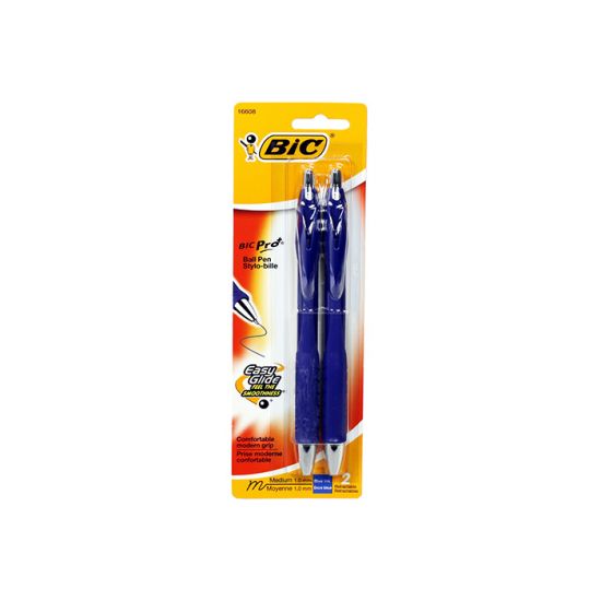 6 Pack x BiC Pro+ Ball Pen Medium 1.0mm Retractable 2pc