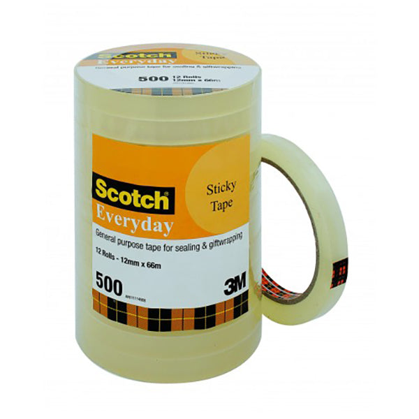 Scotch Tape Transparent 500 12mmx66m