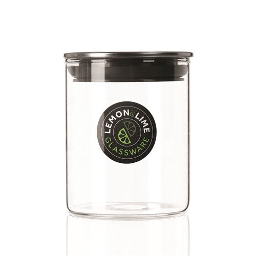 3 Pack x Lemon & Lime Glass Jar With Stainless Steel Lid
