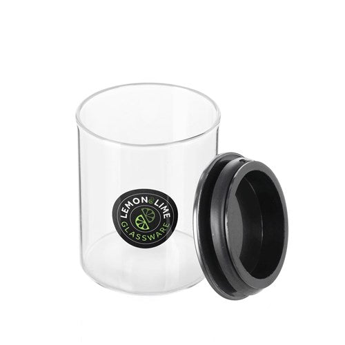 3 Pack x Lemon & Lime Glass Jar With Stainless Steel Lid