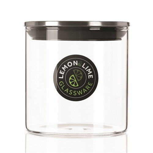 3 Pack x Lemon & Lime Glass Jar With Stainless Steel Lid