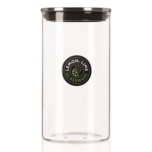 3 Pack x Lemon & Lime Glass Jar With Stainless Steel Lid