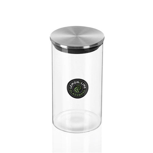 3 Pack x Lemon & Lime Glass Jar With Stainless Steel Lid
