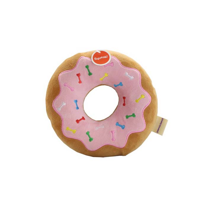 Paws & Claws Fast Food Mega Donut Squeaker Plush