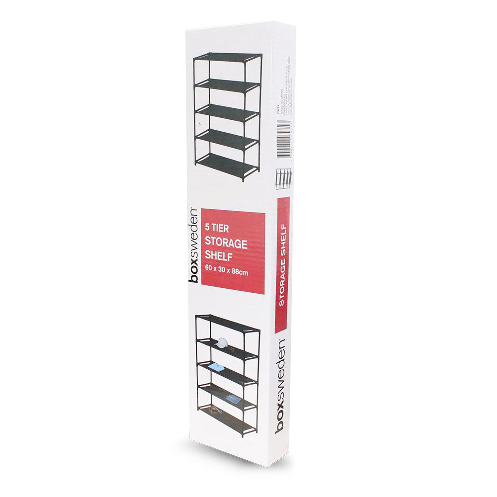 Boxsweden 5-Tier Storage Shelf - 30x60x88cm