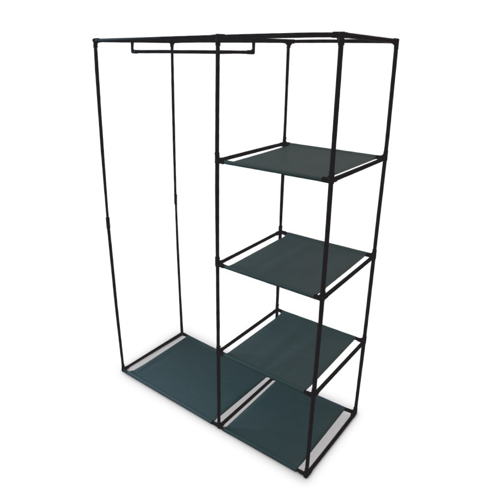 Boxsweden 4 Shelf Wardrobe Organiser with Hanging Rack